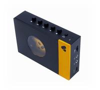 We are Rewind Portable Cassette Player - Cassette Tape Recorder w/Bluetooth Connection Speaker or Headphones, 3.5mm Audio Cable - (Amy, Black & Yellow)