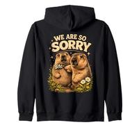 We Are So Sorry Funny Groundhog Meme Zip Hoodie