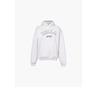 We Are Tala Womens Grey Marl Volly Logo-appliqué Organic Cotton and Recycled Polyester-blend Hoody M