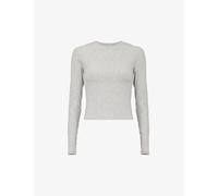 We Are Tala Womens We Are Tala 365 Long-Sleeve Stretch-Woven Jersey T-Shirt Grey Marl M