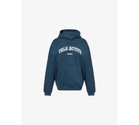 We Are Tala Womens We Are Tala Active Applique Cotton-Blend Hoody Rich Teal L