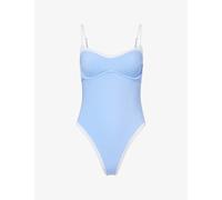 We Are Tala Womens We Are Tala Contrast Underwired Swimsuit Iris Blue L