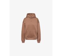 We Are Tala Womens We Are Tala Oversized Embossed-Logo Cotton-Blend Hoodie Cortado Brown M