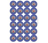 We are The Mods Circular Matt Paper Stickers A4 Sheet of 24 (Each Sticker is 45mm Diameter)