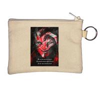 We are The Sum of Our Memories Key Chain Coin Purse Beige