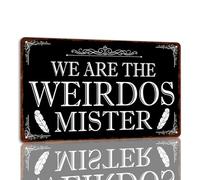 We Are The Weirdos Mister Halloween Metal Tin Sign Autumn Decor Signs Witch Ghost Pumpkin Home Wall Decor For Home Kitchen Cafe 8x12 Inch