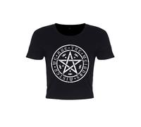 We Are The Weirdos Mister Pentagram Ladies Black Crop Top
