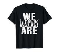 We are Wolves School Spirit Girly Team Mascot Game Night Value Graphic T-Shirt, Men, Black, L