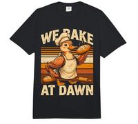 We Bake At Dawn Duck Bread Baking Morning Comfort Colors Adult Heavyweight T-Shirt
