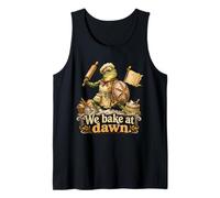 We Bake at Dawn Funny Frog Baker Bread Warrior Tank Top