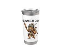 We Bake At Dawn Funny Lion Baker Vintage Baking Stainless Steel Insulated Tumbler