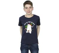 We Bare Bears Boys Joy To The World T-Shirt Navy Blue 9-11 Years