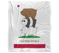 We Bare Bears California Silky Stack Supersoft Blanket White/multicoloured (One Size)