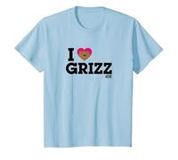 We Bare Bears Heart Grizz T-Shirt, Youth, Baby Blue, 4T