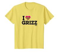 We Bare Bears Heart Grizz T-Shirt, Youth, Lemon Yellow, 4T