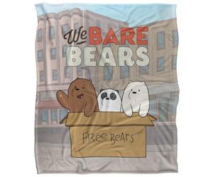 We Bare Bears Silky Baby Supersoft Blanket Green/blue (One Size)
