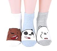 We Bare Bears socks Women's Socks 3 pairs (Grizzly,Panda,Ice Bear) 01 - Made in Korea