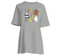 We Bare Bears Women's Wowebarbt001 Nightgown, Melange Grey, XXL