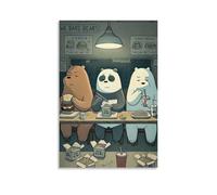 We Bare Film Bears Animated Series Retro Movie Poster Wall Art Canvas Aesthetic Cover Poster Vintage Music And Movies Decorative Painting for Living Room Bed Room 16x24inch(40x60cm) Unframe-style