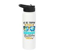 We Be Trippin 2026 Barbados Birthday Crew Stainless Steel Insulated Water Bottle