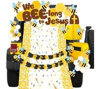 We Bee-Long to Jesus Trunk or Treat Car Decorations Kit, Halloween Bumblebee Trunk or Treat Decorations for SUV Car Archway Garage Door Party Decorations