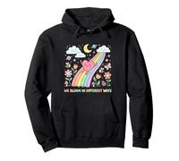 We Bloom In Different Ways Inspirational Mental Health Pullover Hoodie
