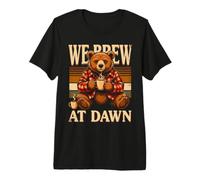 We Brew At Dawn Bear Coffee Premium T-Shirt