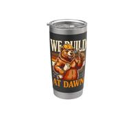 We Build At Dawn Builder Bear Construction Stainless Steel Insulated Tumbler