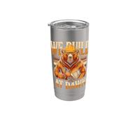 We Build At Dawn Builder Bear Construction Stainless Steel Insulated Tumbler