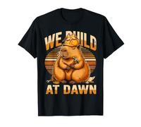 We Build At Dawn Capybara Construction Crew T-Shirt