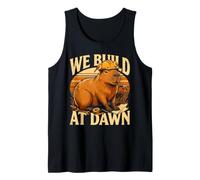 We Build At Dawn Capybara Construction Crew Tank Top