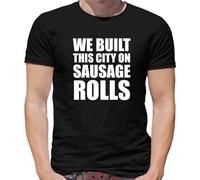 We Built This City On Sausage Rolls - Mens T-Shirt - Black - XL