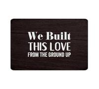 We Built This Love From The Ground Up Metal Sign 12x18 Inch Fashion Chic Bathroom Lounge Fence Room Decor for Men Metal Plaque Wall Art Plaques for Patio