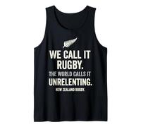 We Call It Rugby New Zealand Unrelenting Silver Fern Poster Tank Top