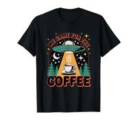 We Came for the Coffee Abduction Expresso Value Graphic T-Shirt, Men, Black, S
