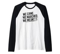 We Came We Marched Protest Human Rights Unity Raglan Baseball Tee