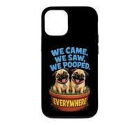 We Came We Saw We Pooped Funny Pug Case for iPhone 12/12 Pro