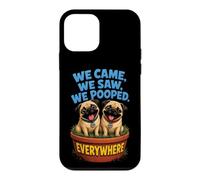 We Came We Saw We Pooped Funny Pug Case for iPhone 12 mini