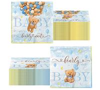 We Can Bearly Wait Baby Shower Decorations,40pcs Bear Baby Shower Napkins,Paper Dinner It’s A Boy Napkins for Boy Gender Reveal Party Supplies