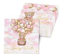 We Can Bearly Wait Baby Shower Napkins, 40Pcs Pink Bear Baby Shower Decorations Napkins, Teddy Bear Favors Napkin Cocktail Dessert Paper Napkin for Kids Gender Reveal Party Supplies