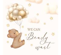 We Can Bearly Wait: Teddy Bear Baby Shower Guest Book Neutral + BONUS Gift Tracker Log and Keepsake Pages | Advice for Parents Sign-In | Table Sign Gift