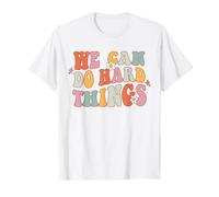 We Can Do Hard Things Retro Teacher Back to School Groovy T-Shirt