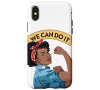 We Can Do It Black Rosie The Riveter Feminist Rosey Rosy Case for iPhone X/XS