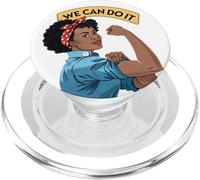 We Can Do It Black Rosie The Riveter Feminist Rosey Rosy PopSockets PopGrip for MagSafe