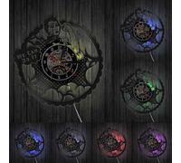 We Can Do It Girl Power Rosie the Riveter Feminist Home Decor Modern Wall Clock Strong Woman Protest Signs Vinyl Record Clock With LED