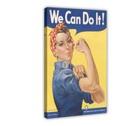 We Can Do It Lady Rosie The Riveter World War 2 Propaganda Canvas Art Poster And Wall Art Picture Print Modern Family Bedroom Decor Frame 20x30inch(50