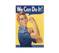 We Can Do It Lady Rosie The Riveter World War 2 Propaganda Poster Bedroom Canvas Decor Print Wall Art Office Room Aesthetic Decor Gift Unframe 12x18in
