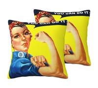 We Can Do It Print Pack Of 2 Fall Couch Throw Pillow Covers, Decorative Cushion Pillow Covers,For Living Room
