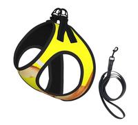 We Can Do It Print Small Dog Harness And Leash Set, Adjustable Soft Vest With 360° Reflective Straps For Cats Puppy