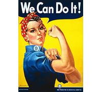 We Can Do It Propaganda Rosie The Riveter Poster/Print/Picture Satin Photo Paper - A4-210mm x 297mm